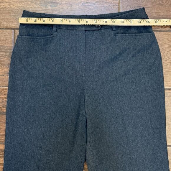 Talbots Womens Gray Dress Pants Flat Front Mid Rise Straight Leg Stretch 10P - Picture 2 of 9